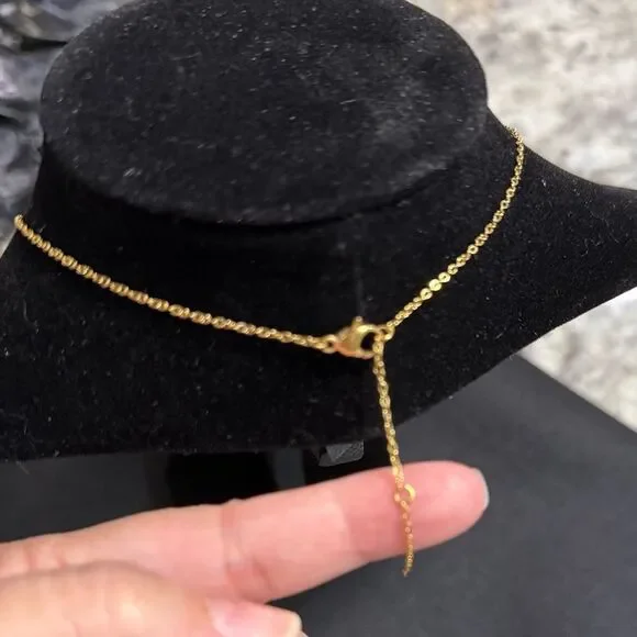 Nordstrom Gold Necklace with Gem Details - Picture 6 of 7